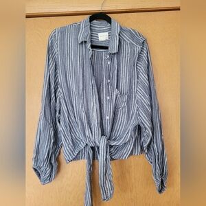 Striped Button-Up Shirt